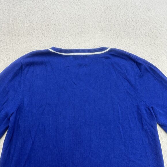 Kim Rogers Christmas Sweater Womens Small S Blue Long Sleeve Pullover Holiday - Picture 12 of 12
